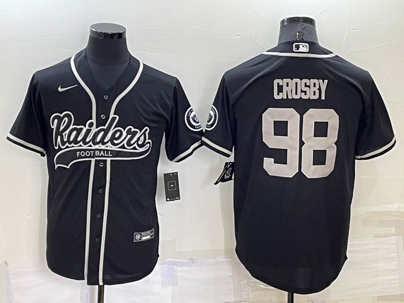 Men Oakland Raiders 98 Crosby Black 2022 Nike Co branded NFL Jersey